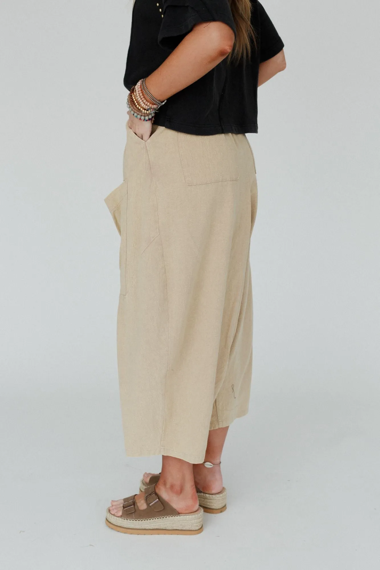 Country Mile Wide Leg Pants - Taupe