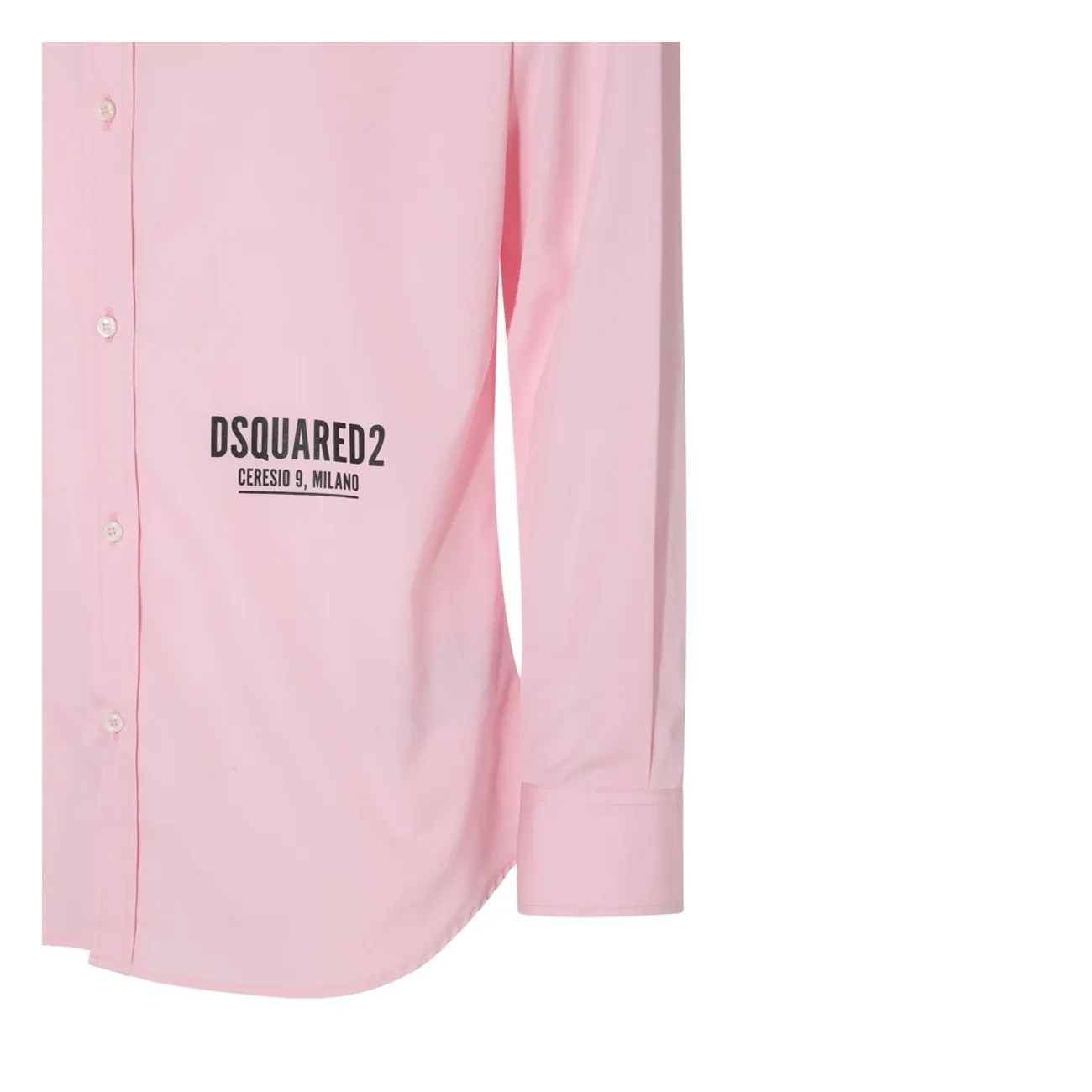 D SQUARED2  |Long Sleeves Plain Cotton Logo Luxury Shirts