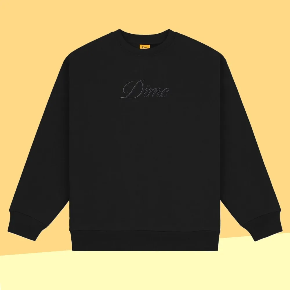 Dime  |Crew Neck Unisex Long Sleeves Cotton Logo Skater Style