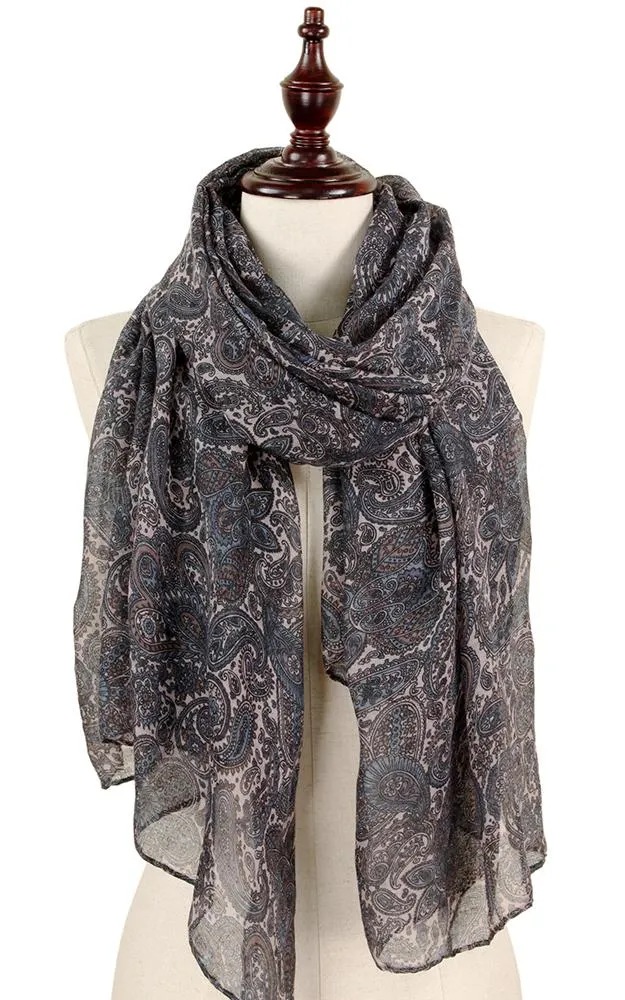 EAS9172 Paisley Print Oblong Scarf