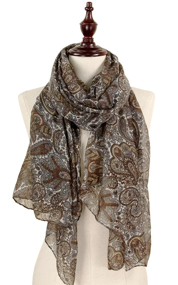 EAS9172 Paisley Print Oblong Scarf