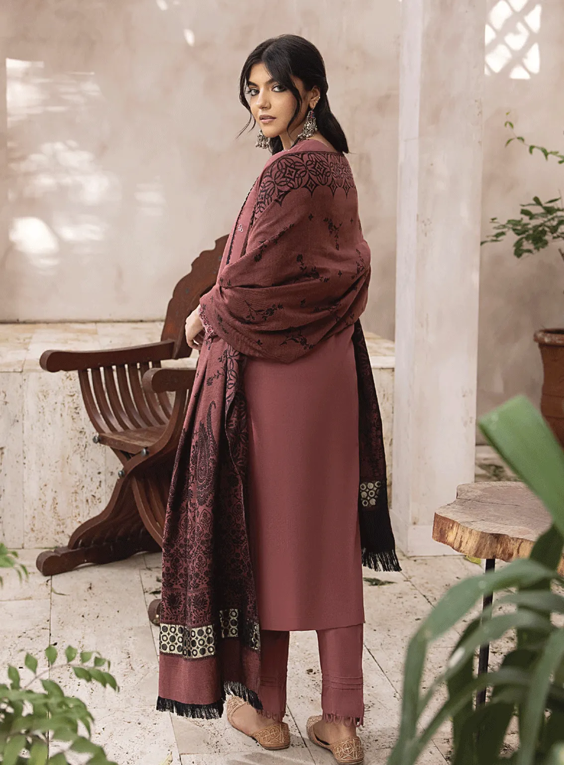 Elak By Humdum Embroidered Khaddar Unstitched 3 Piece Suit - HD23EK 01