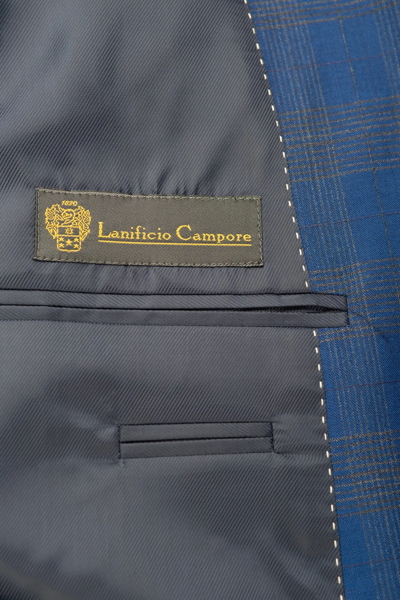 Electric Blue/Pince of Wales Cool Wool Suit by Campore