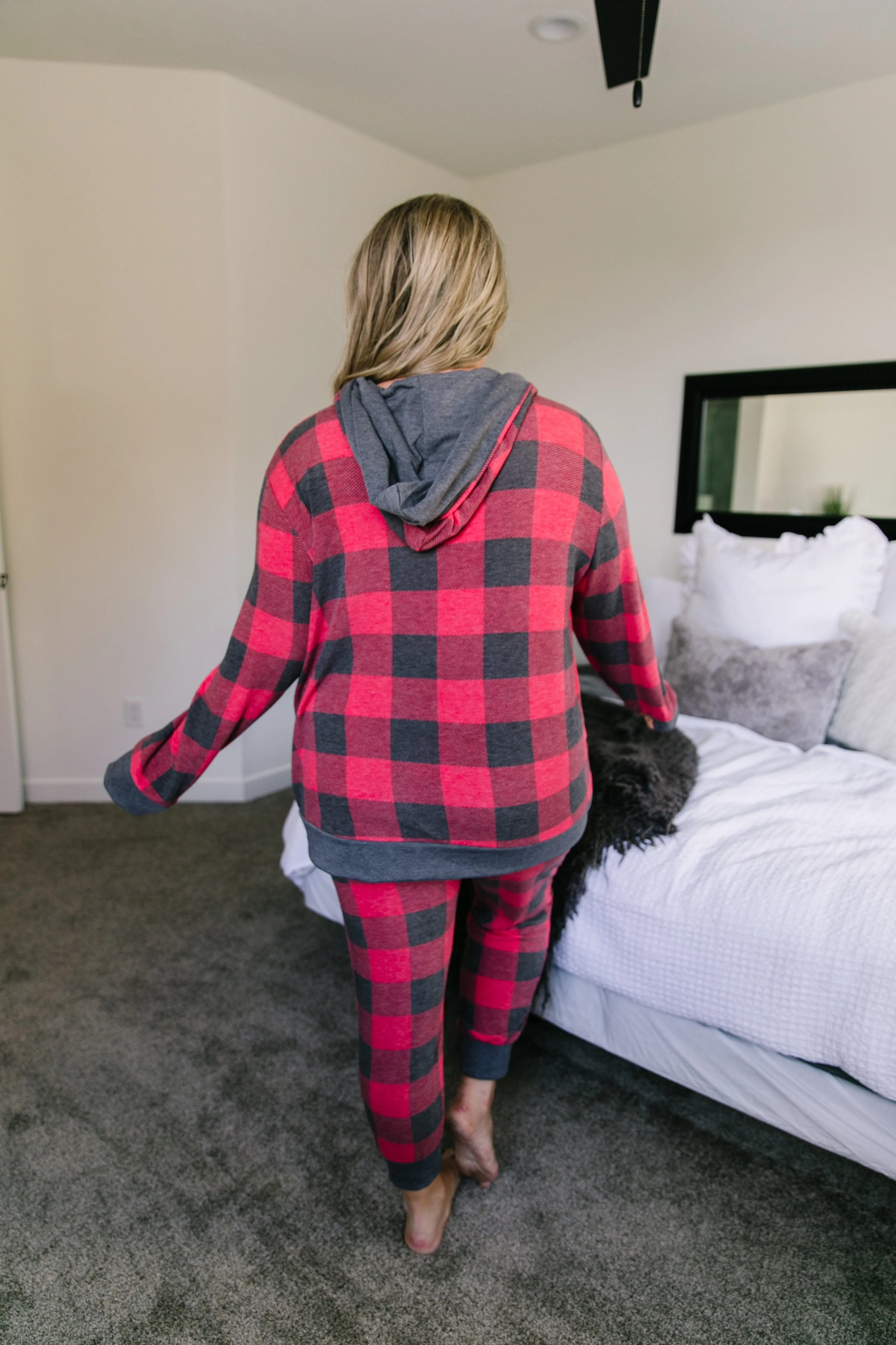 Faded Plaid Joggers - On Hand