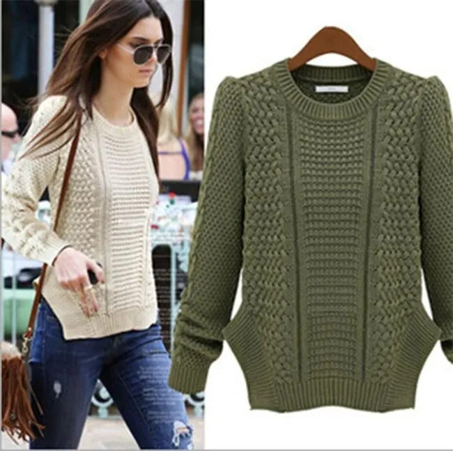 Fashion Long Sleeve Casual Pullovers Women Sweaters Tops Sweaters For Women 4 Colors Women KnitwearsSM6