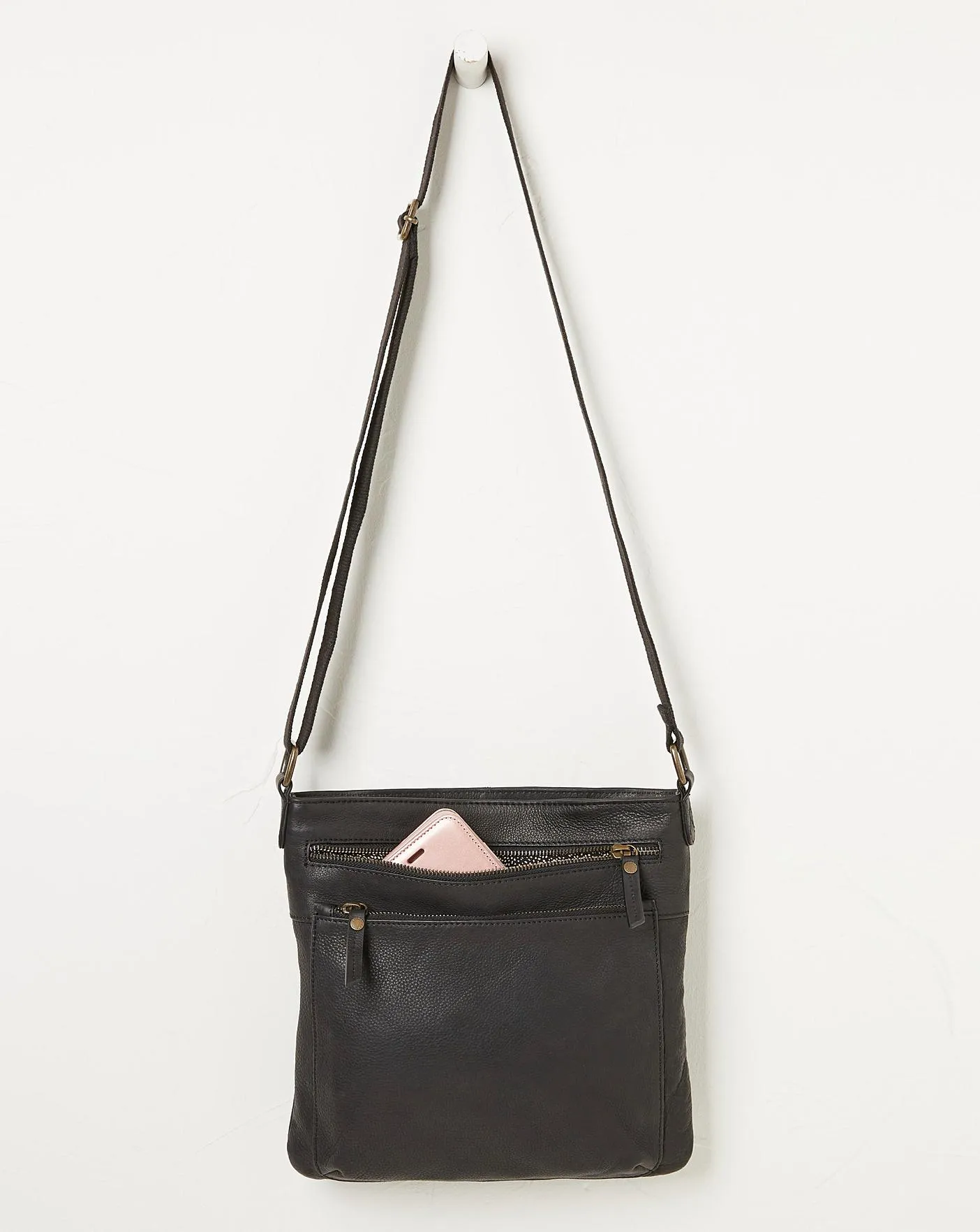 Fatface Allie Black Crossbody Messenger Bag