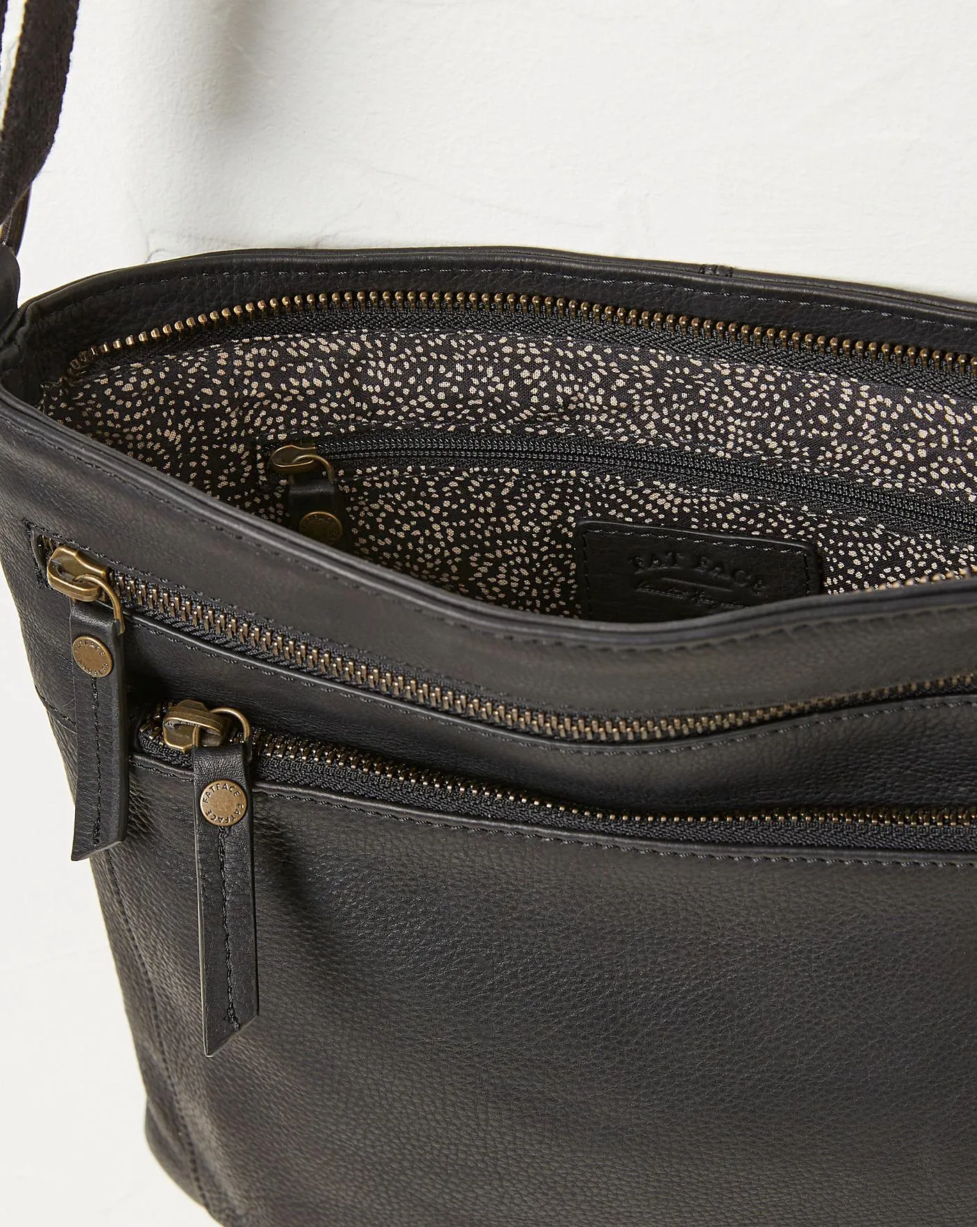 Fatface Allie Black Crossbody Messenger Bag