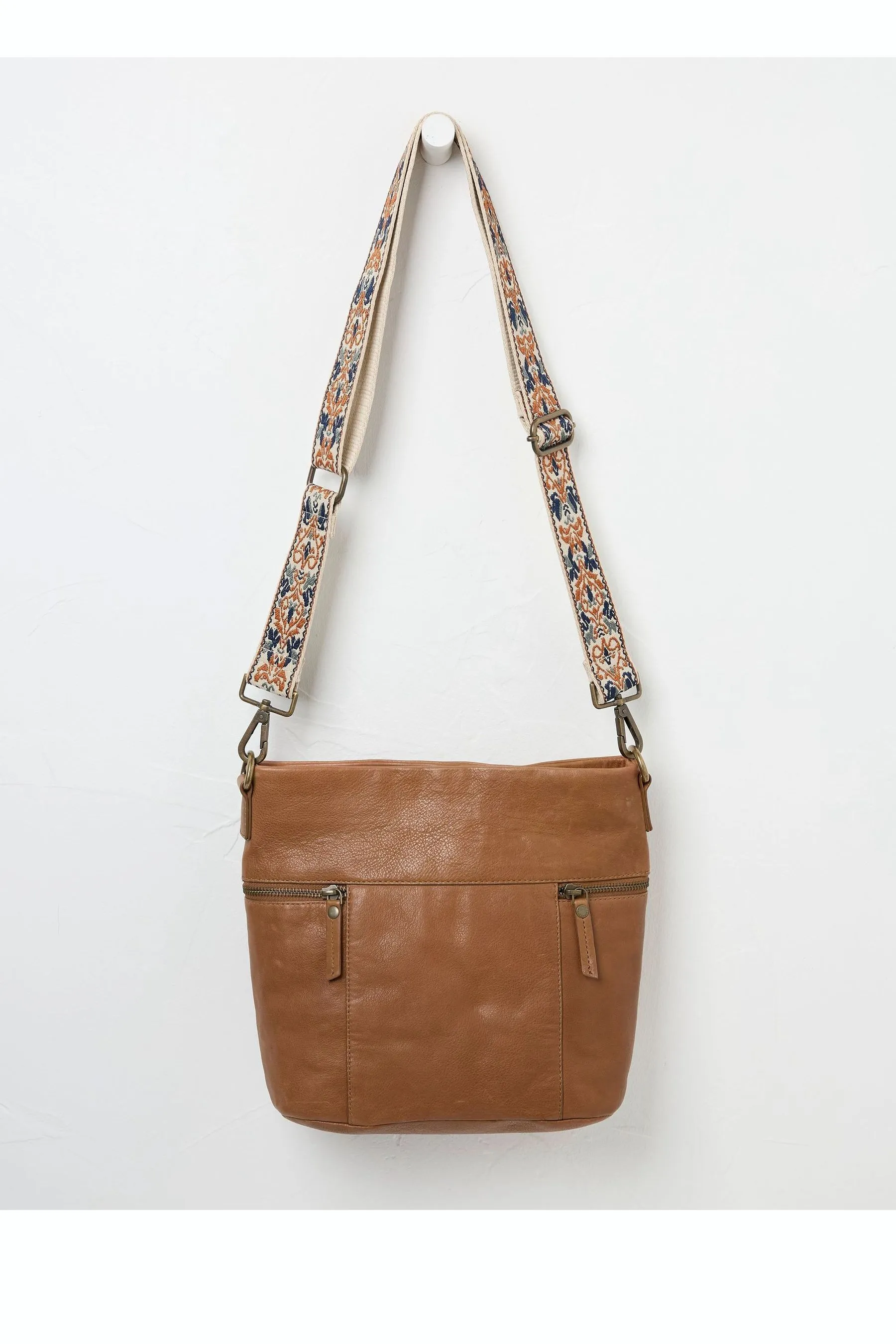 FatFace Cream Floral Embroidered Bag Strap