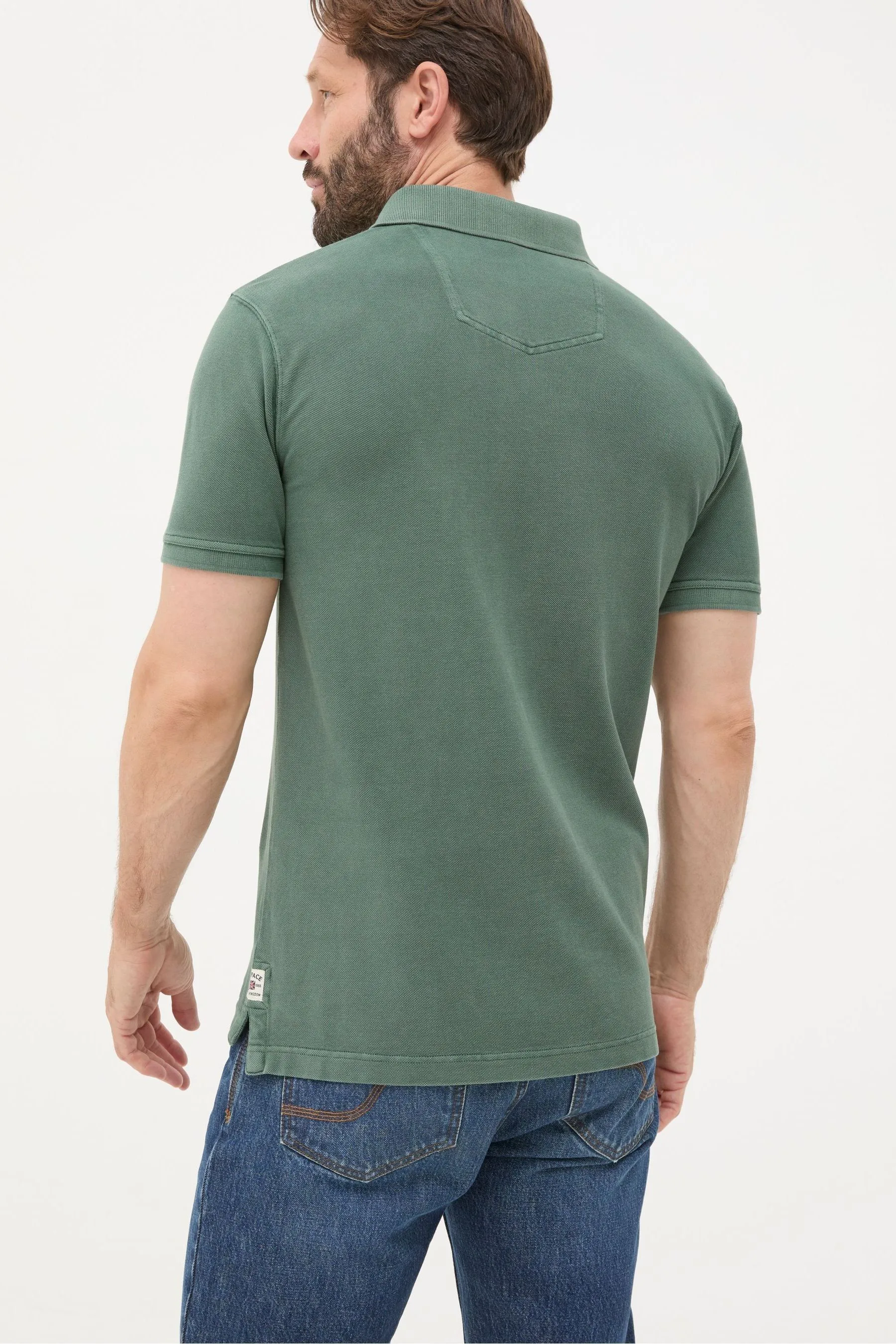 FatFace Green Pique Polo