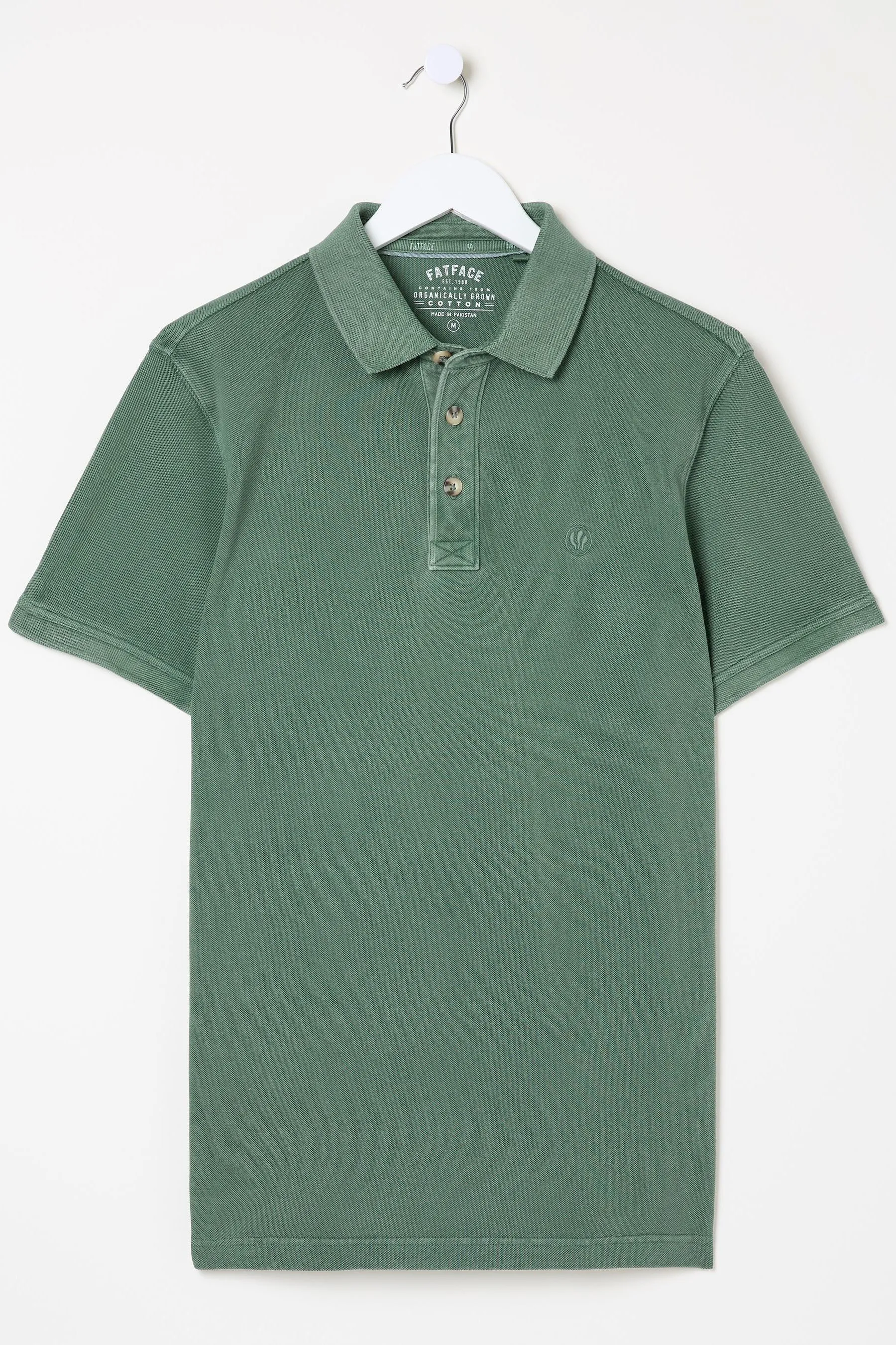 FatFace Green Pique Polo