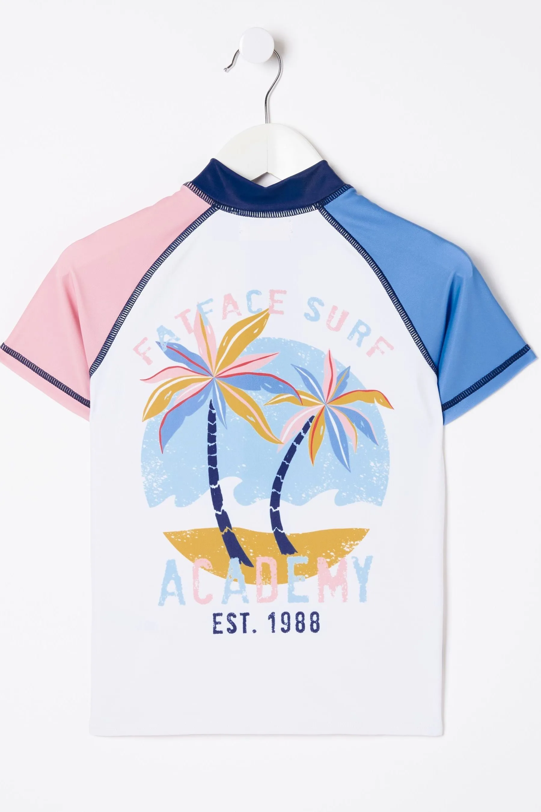 FatFace White Colourblock Rash Vest