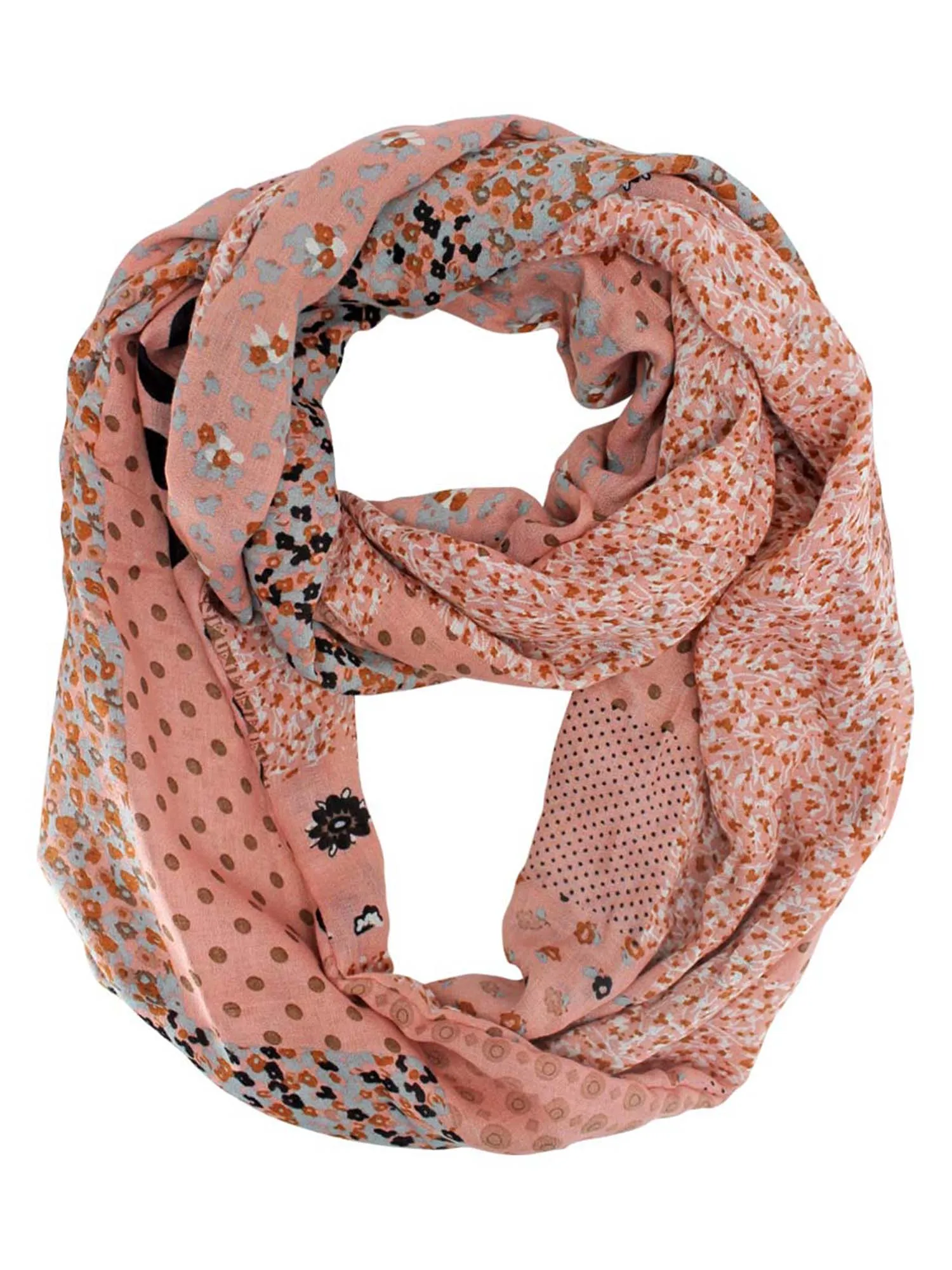 Floral Polka Dot Infinity Scarf