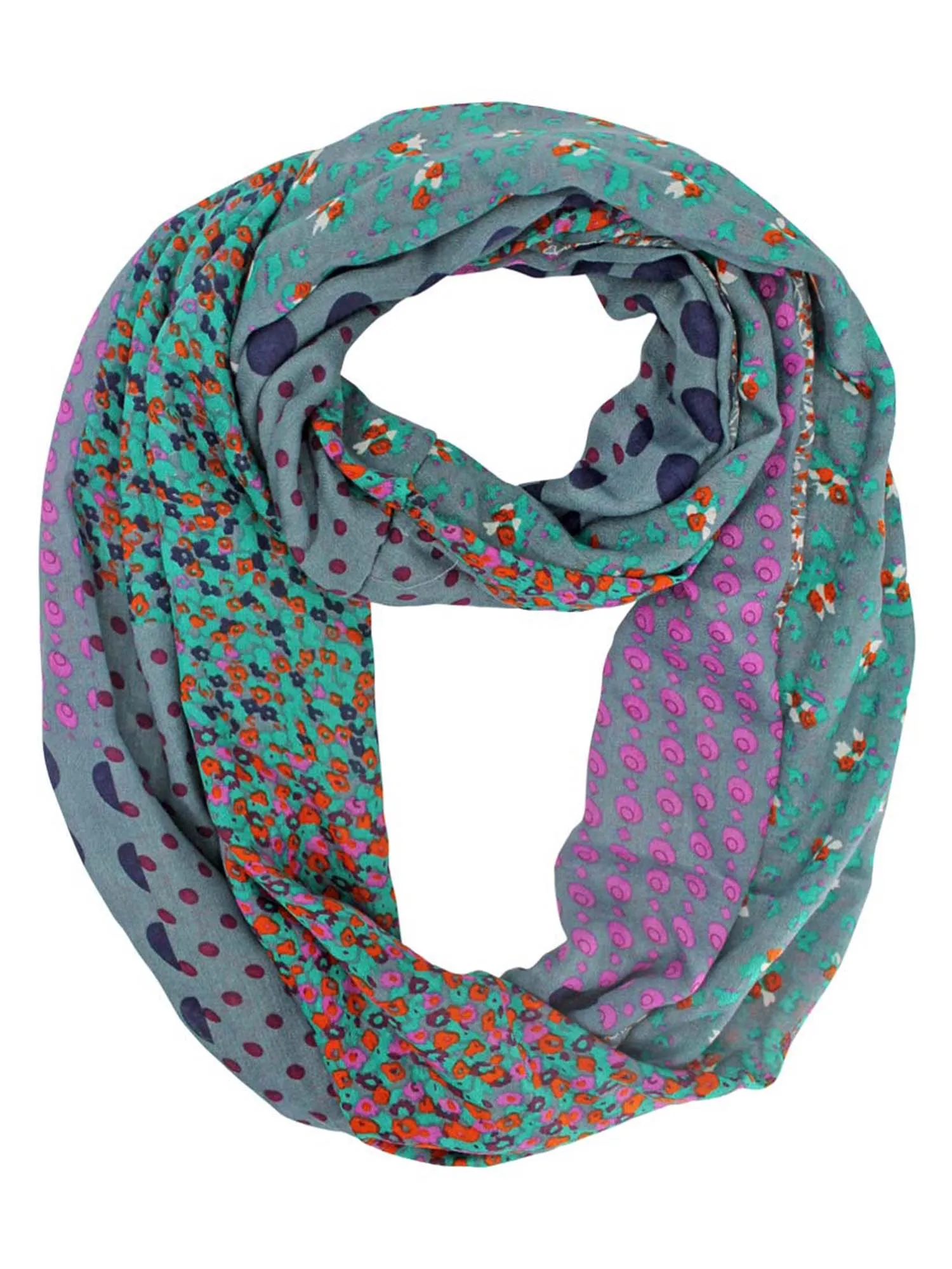 Floral Polka Dot Infinity Scarf