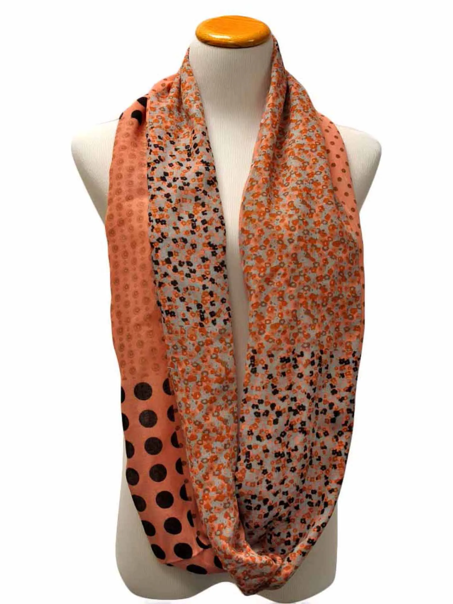 Floral Polka Dot Infinity Scarf