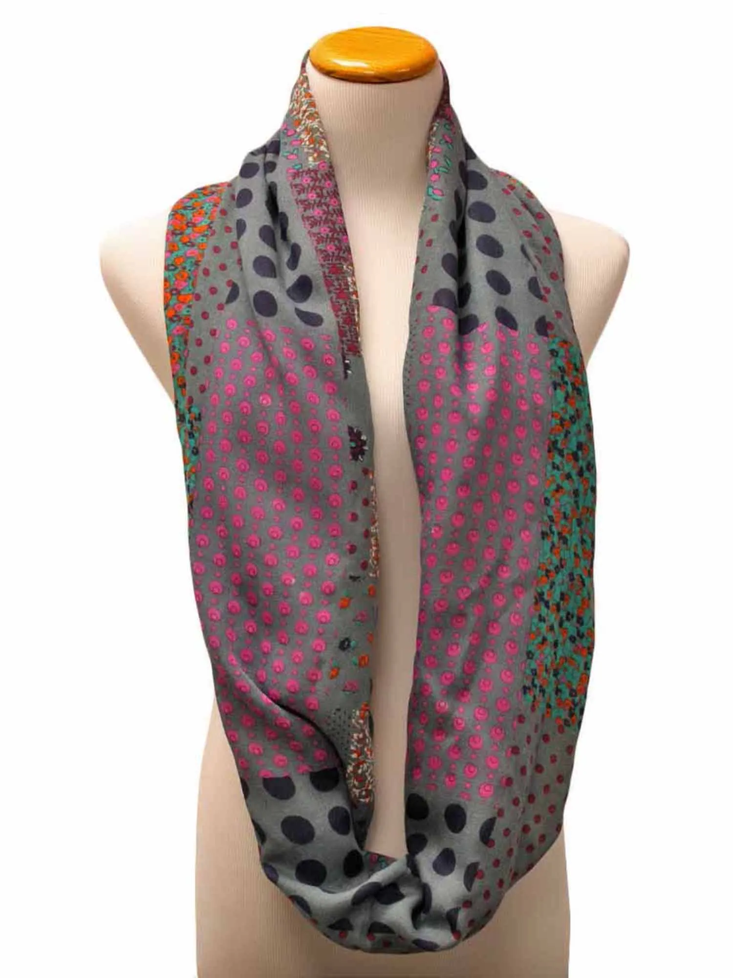 Floral Polka Dot Infinity Scarf