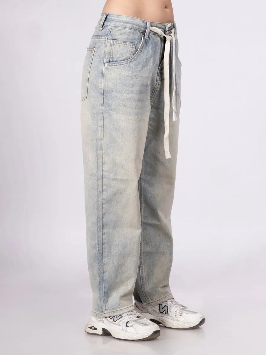 Flushed Out Light Blue Jeans [ Unisex ]