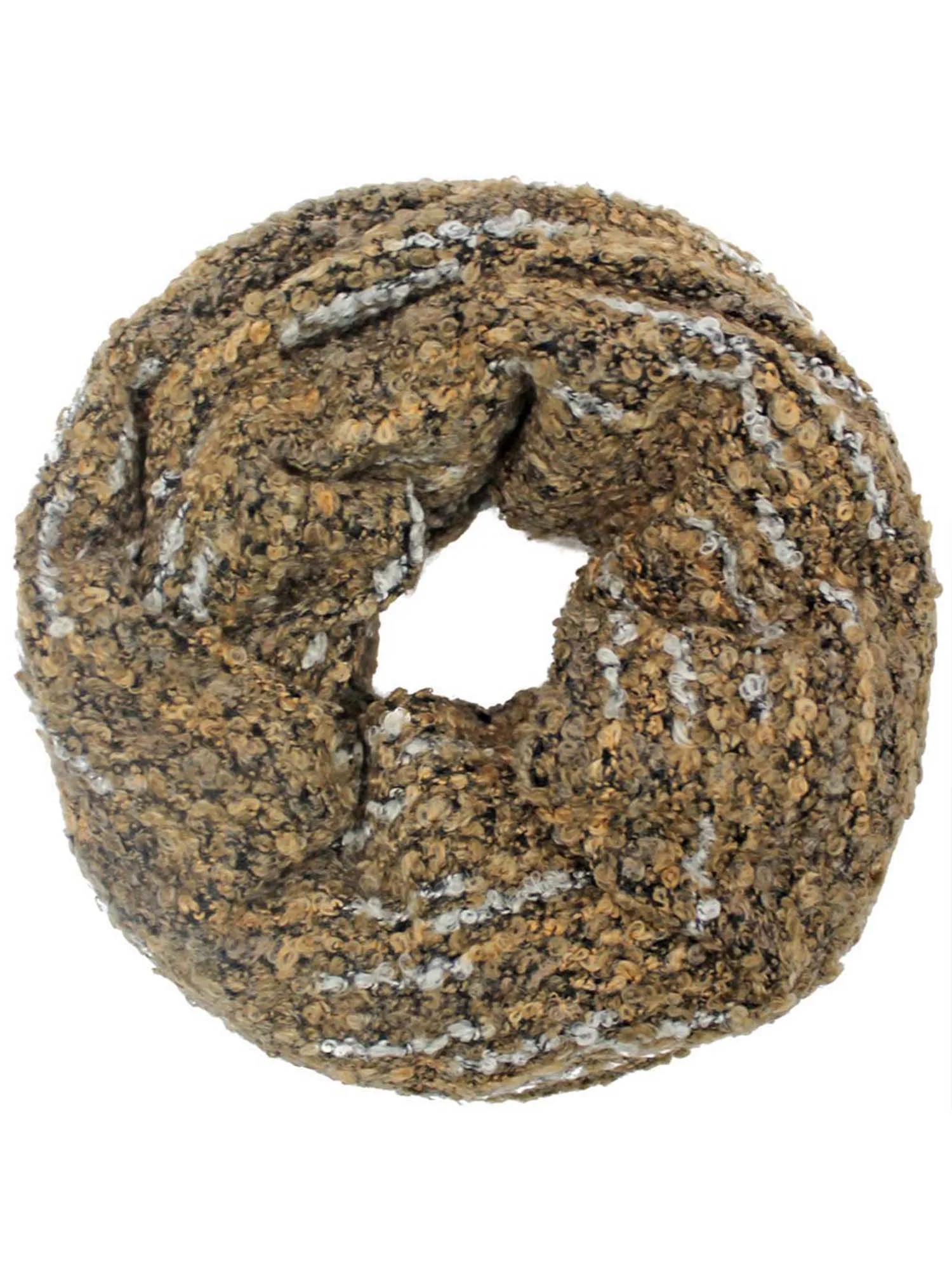 Fuzzy Marled Winter Knit Unisex Infinity Scarf