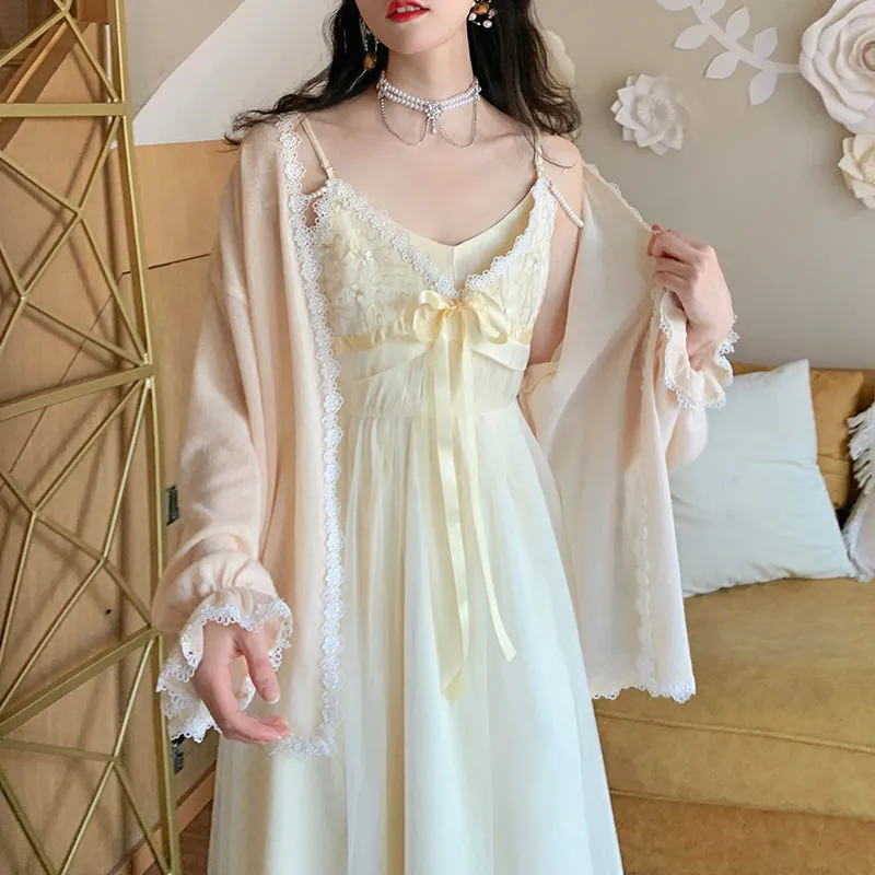 Gold Fortune Vintage-Aesthetic Romantic Fairy Princess Dress