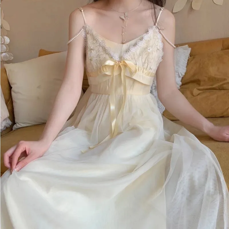 Gold Fortune Vintage-Aesthetic Romantic Fairy Princess Dress