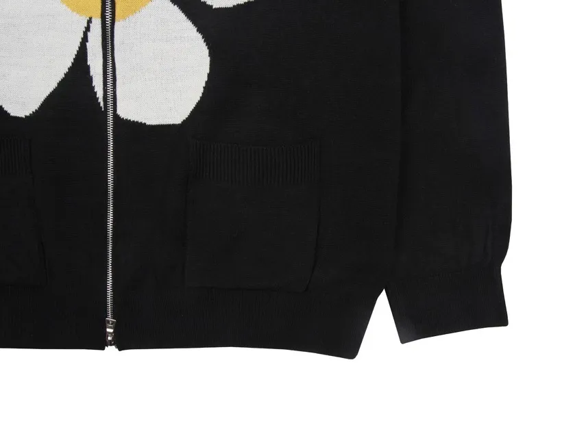 GRAVER  |[GRAVER]★FLOWER SMILE KNIT ZIPPER CARDIGAN