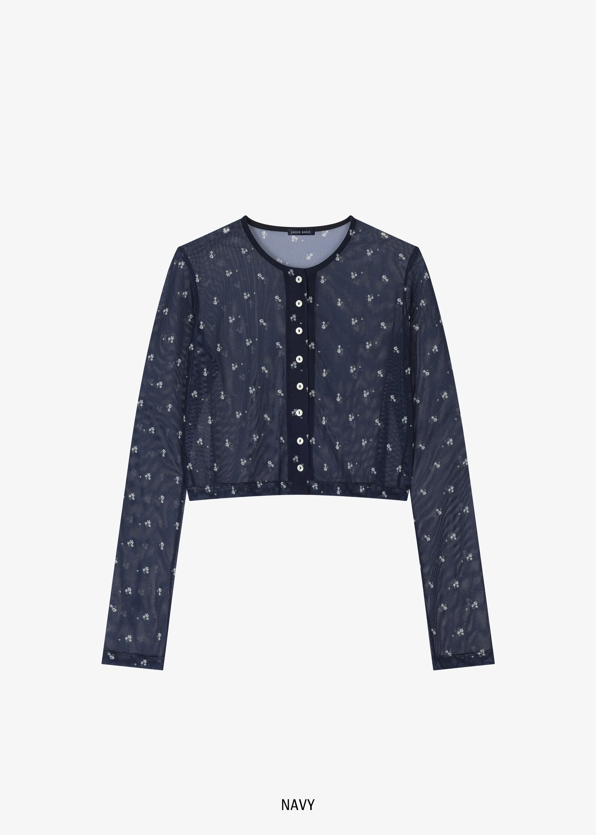 GROVE  |Flower Patterns Casual Style Street Style Long Sleeves