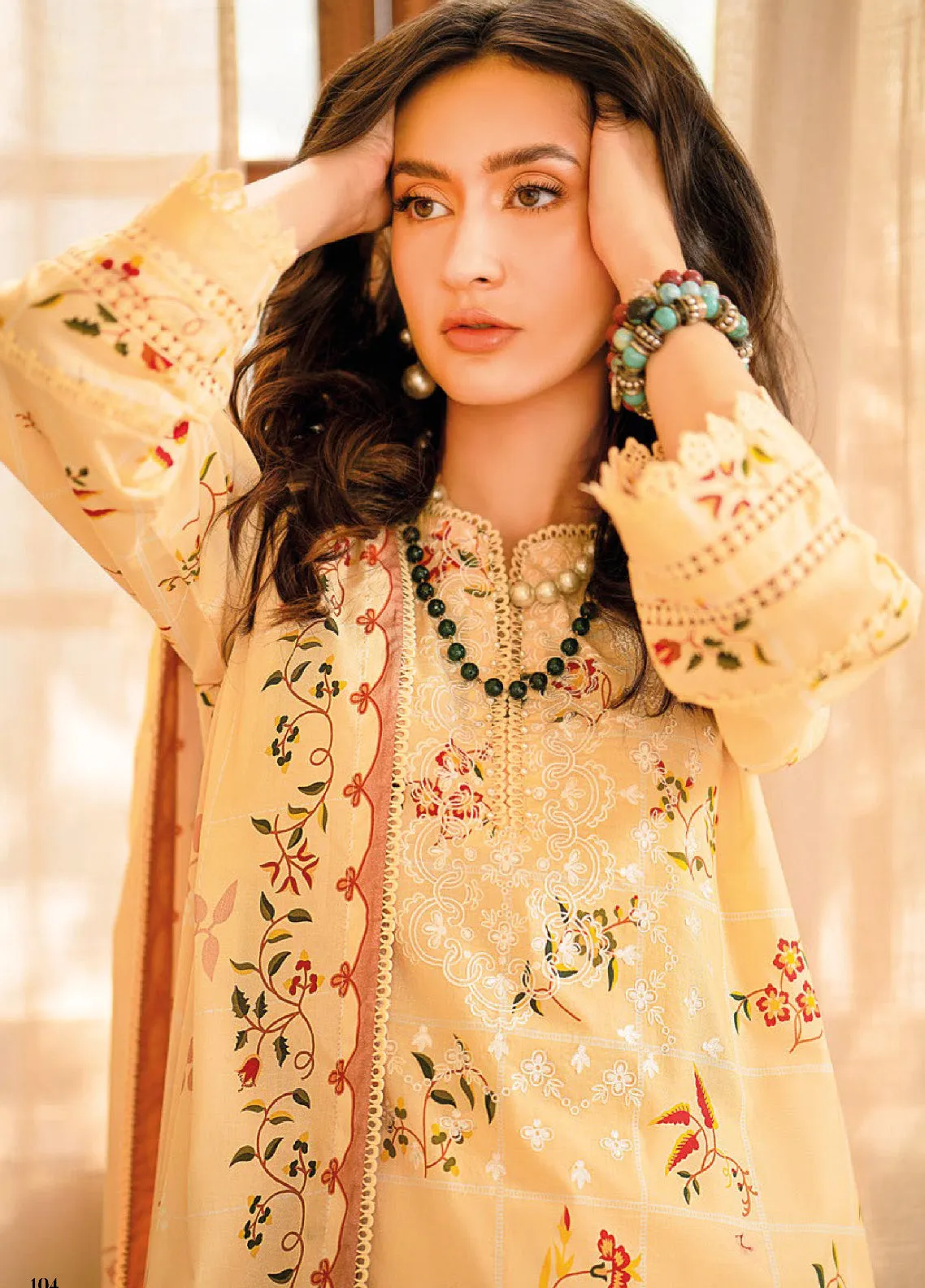 Gul Ahmed Embroidered Lawn Unstitched 3 Piece Suit - GA24EL CL-42041