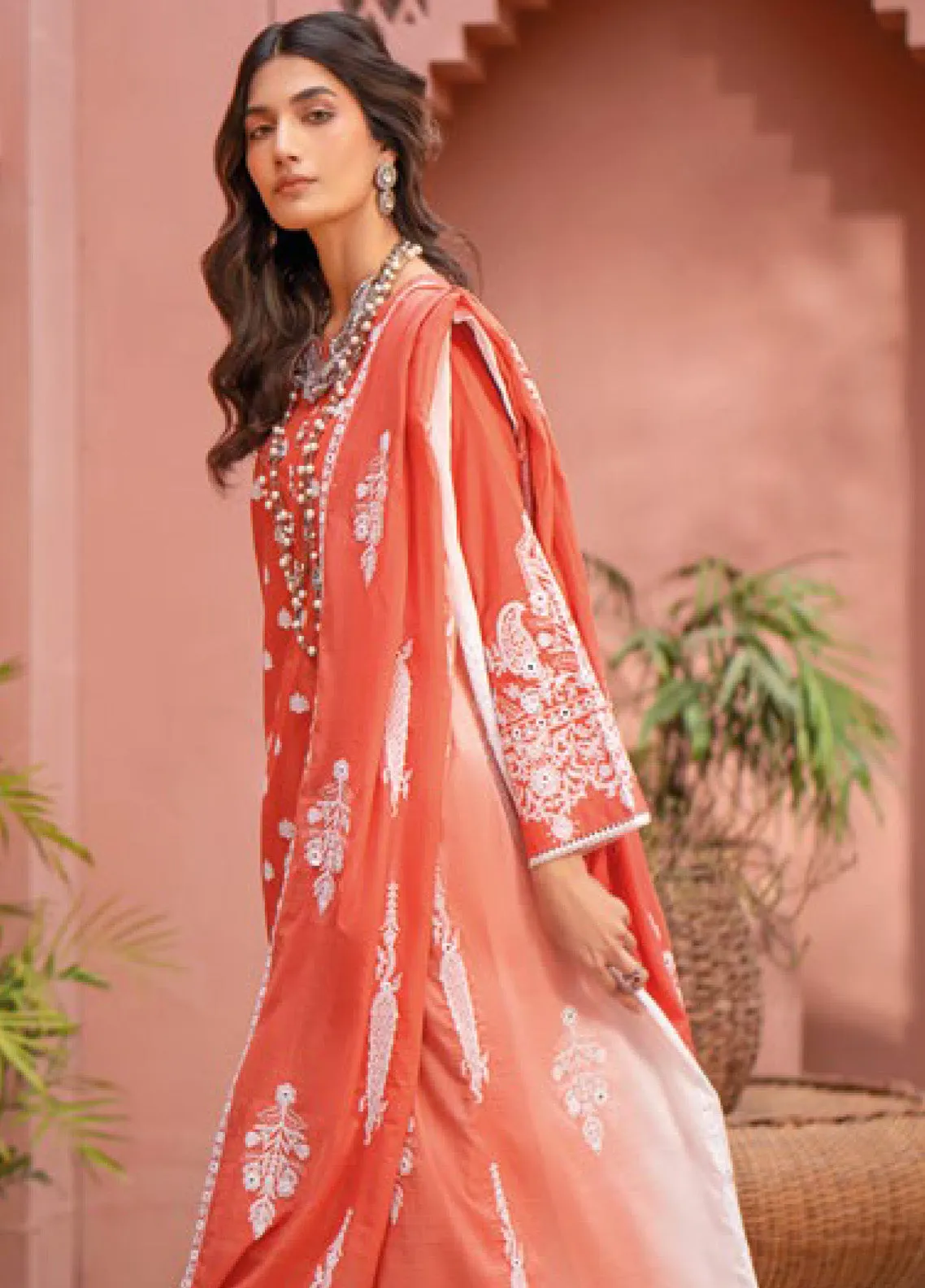 Gul Ahmed Embroidered Lawn Unstitched 3 Piece Suit - GA24EL DN-42020