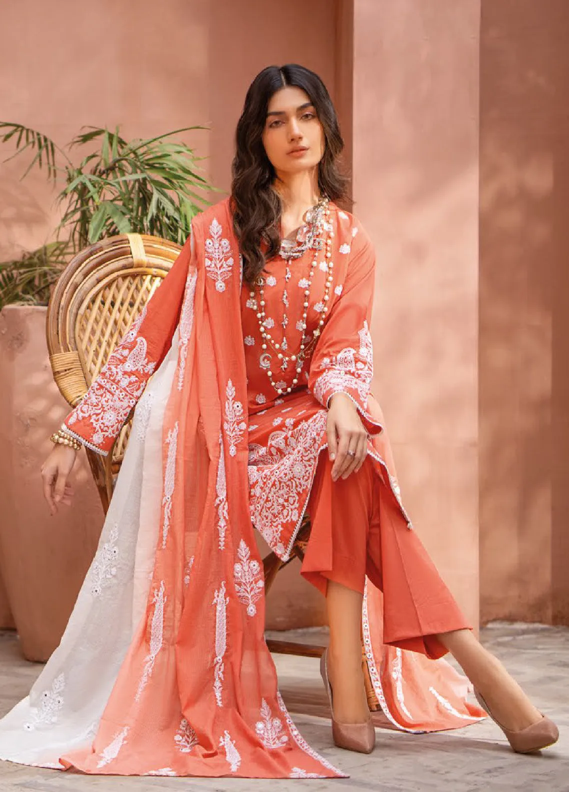 Gul Ahmed Embroidered Lawn Unstitched 3 Piece Suit - GA24EL DN-42020