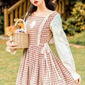 Honeyfield Plaid Vintage-style Cottagecore Dress