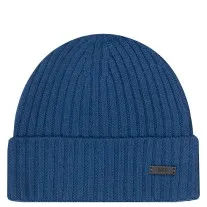 HUGO BOSS Fati_M Classic Ribbed Beanie Hat Blue