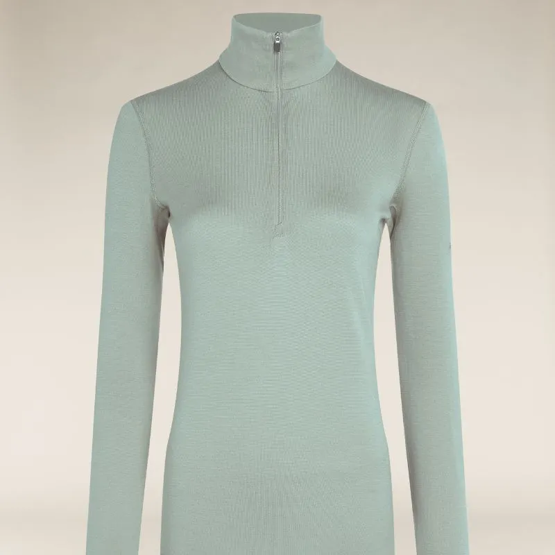 icebreaker Merino Base Layer Women's 260 Tech Top Long Sleeve Half Zip - Moss