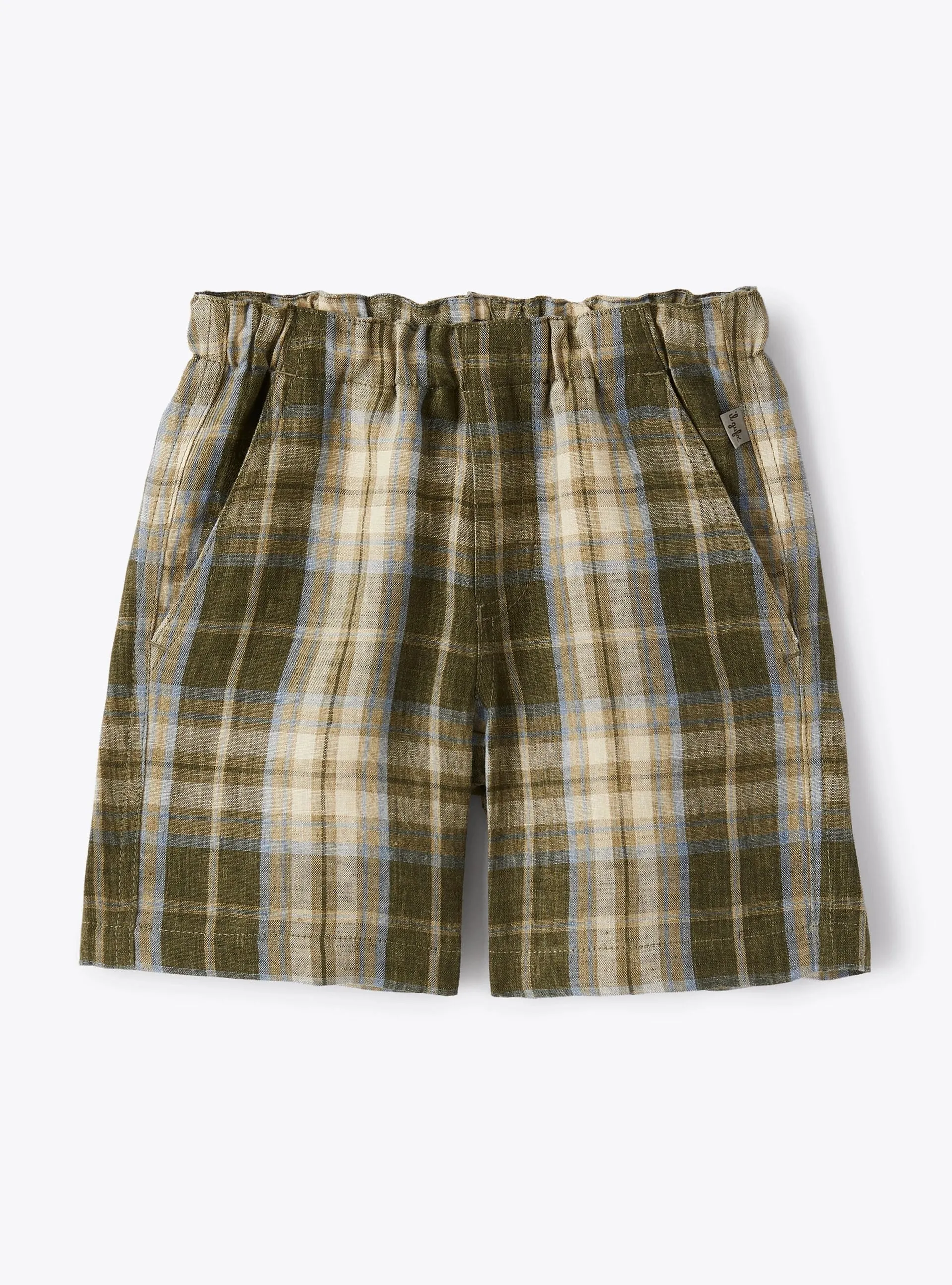 Il Gufo Boys Plaid Bermuda Shorts