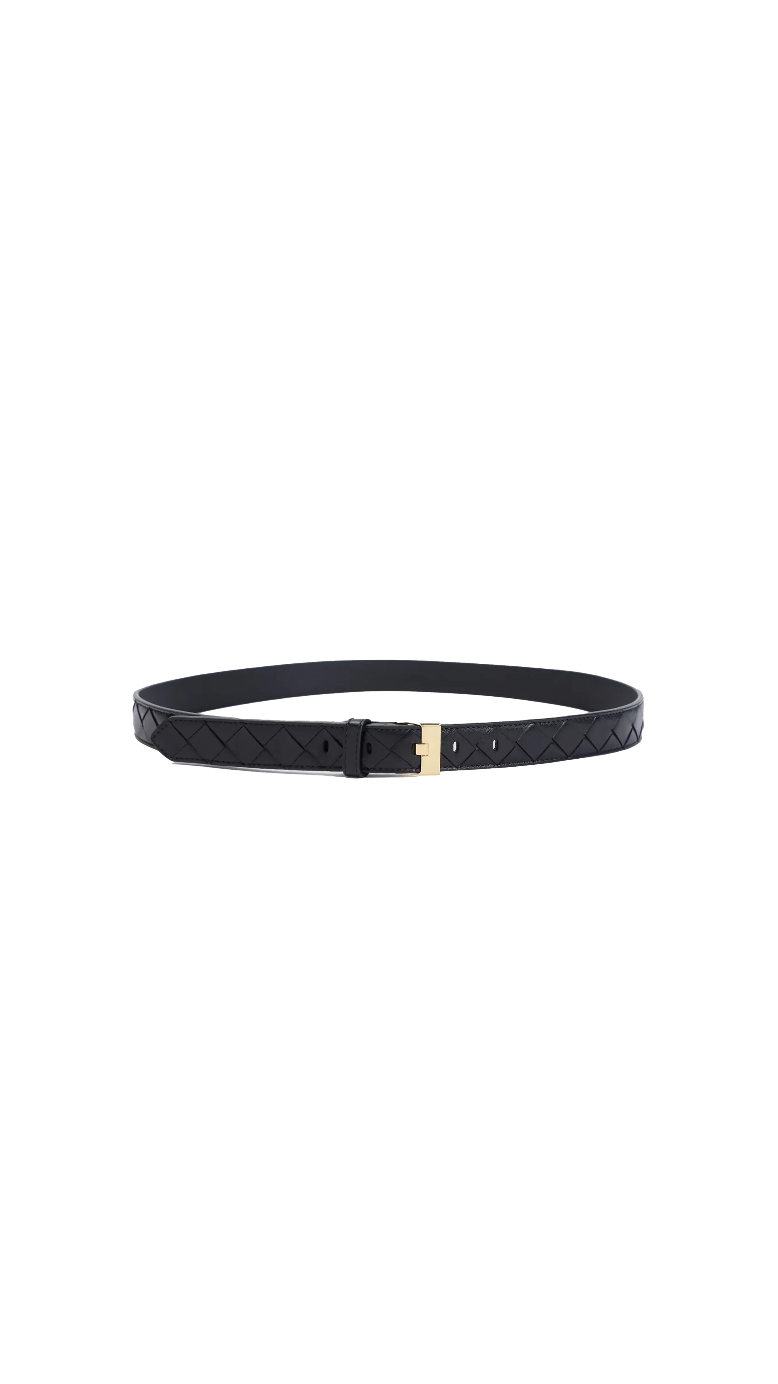 Intrecciato Braided Belt - Black