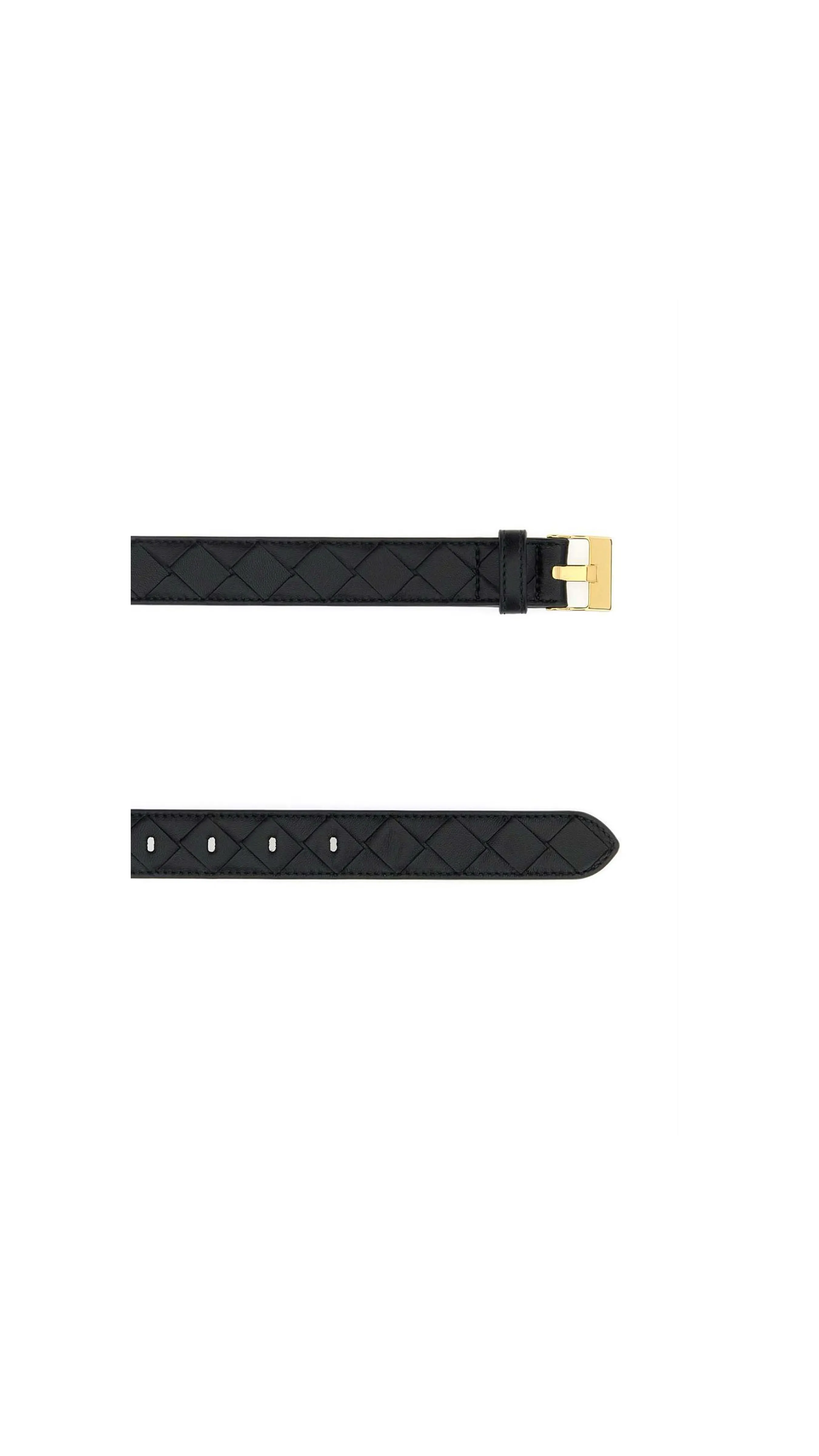 Intrecciato Braided Belt - Black