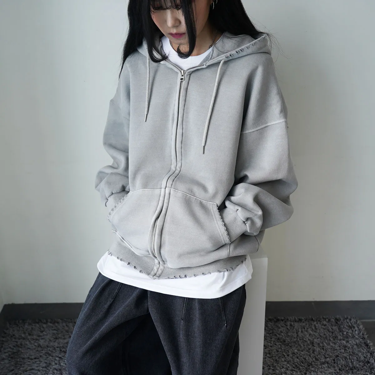 IONSEOUL  |Unisex Street Style Long Sleeves Plain Cotton Sweatshirts