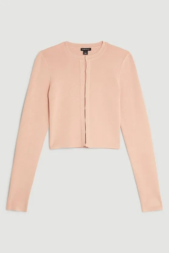 Karen Millen  |Casual Style Nylon Long Sleeves Plain Cardigans