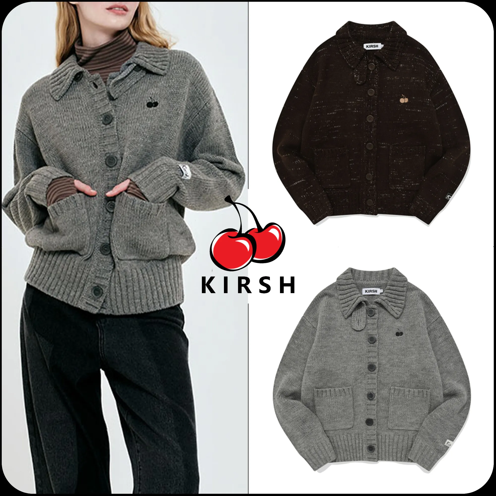 KIRSH  |[ KIRSH ]★MONO CHERRY LOOSE FIT CARDIGAN