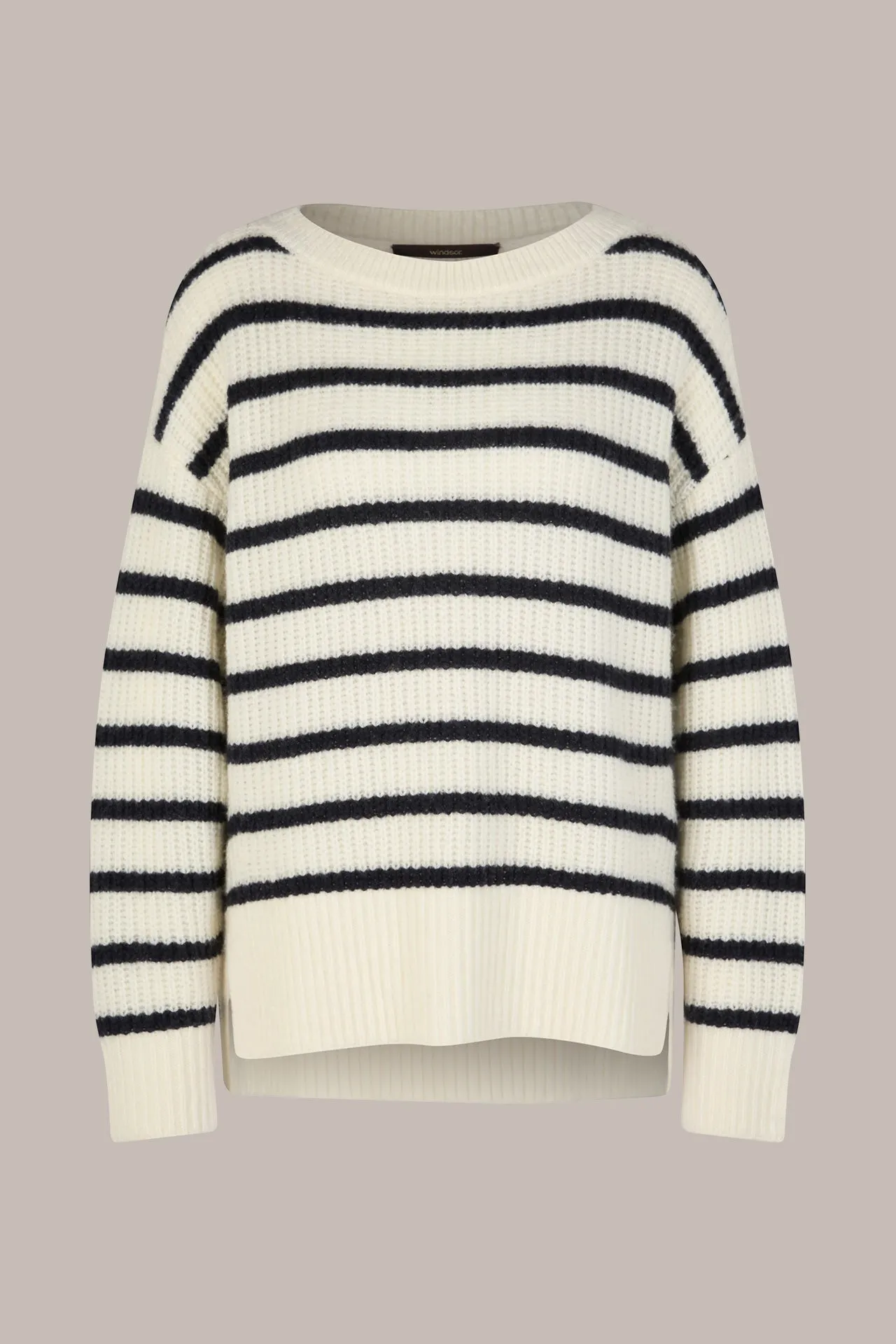 Knitted Sweater with Stripes