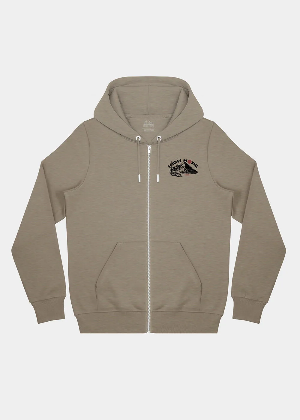 Lake Scene Zip Hoodie / Back Print