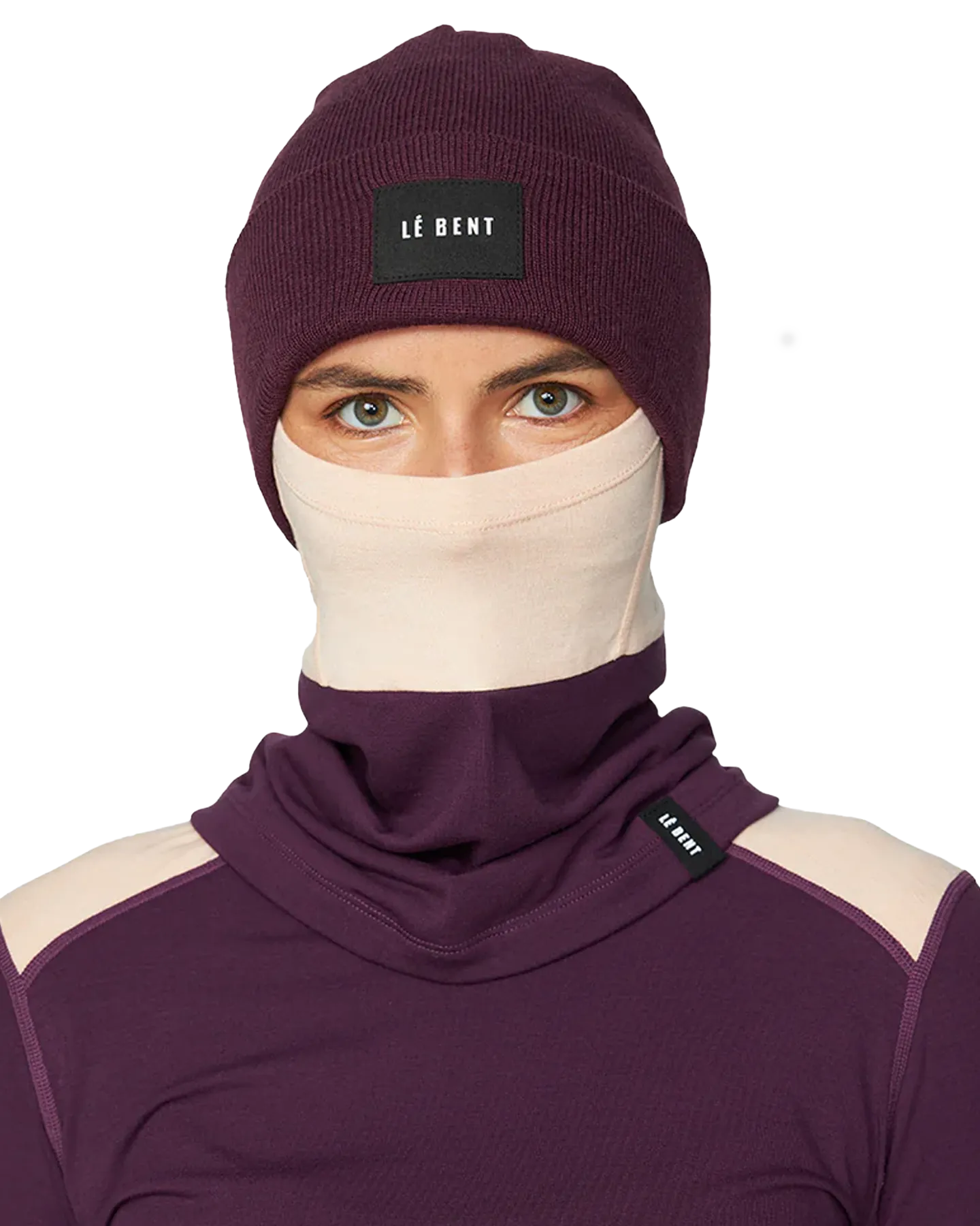 Le Bent The Staple Mid Profile Beanie - Aubergine