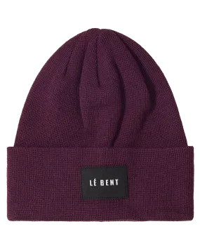 Le Bent The Staple Mid Profile Beanie - Aubergine