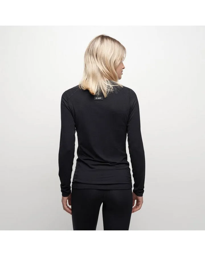 Le Bent Womens Core 200 Crew - Black - 2023