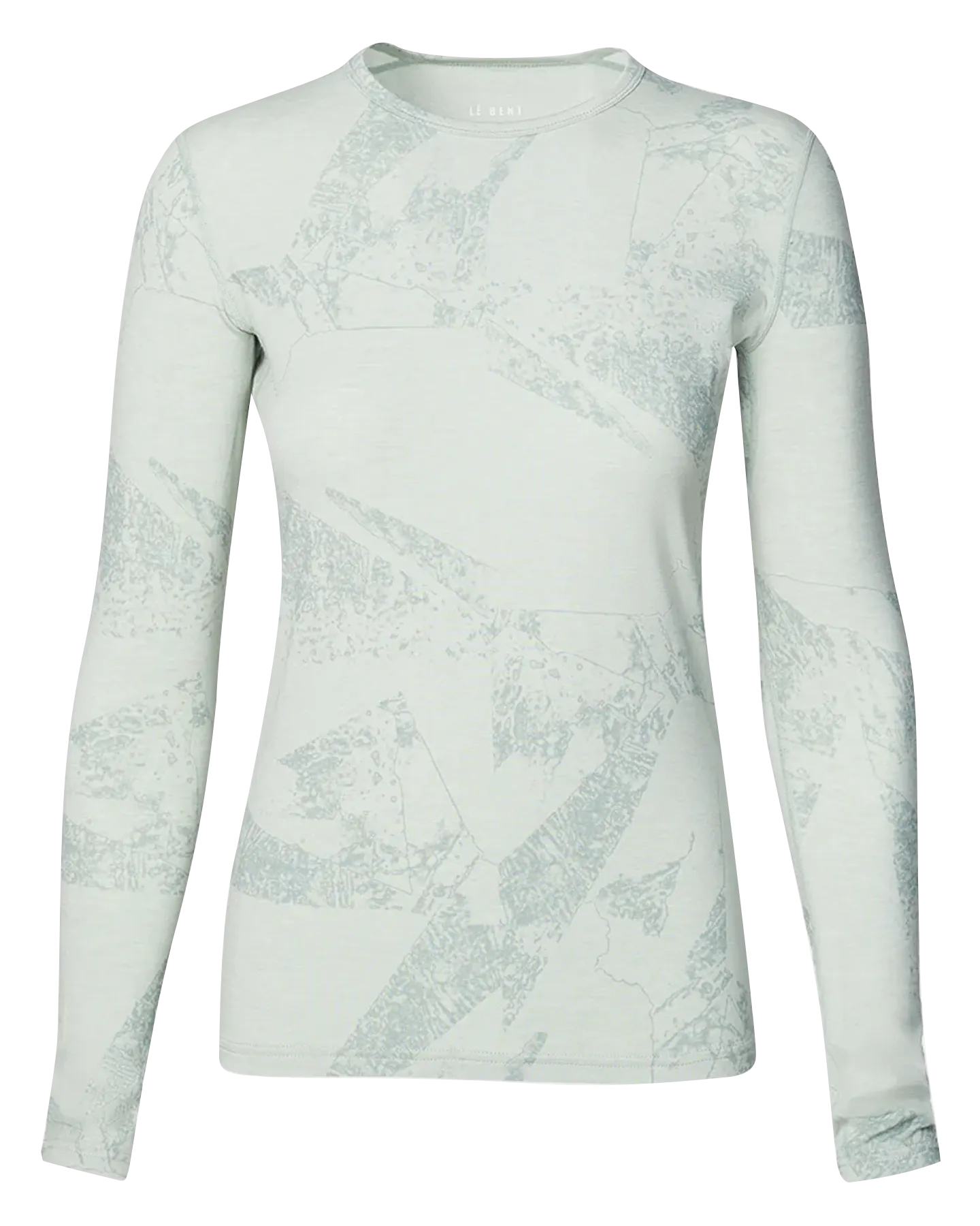 Le Bent Women's Fractal Lightweight Crew - Sea Foam