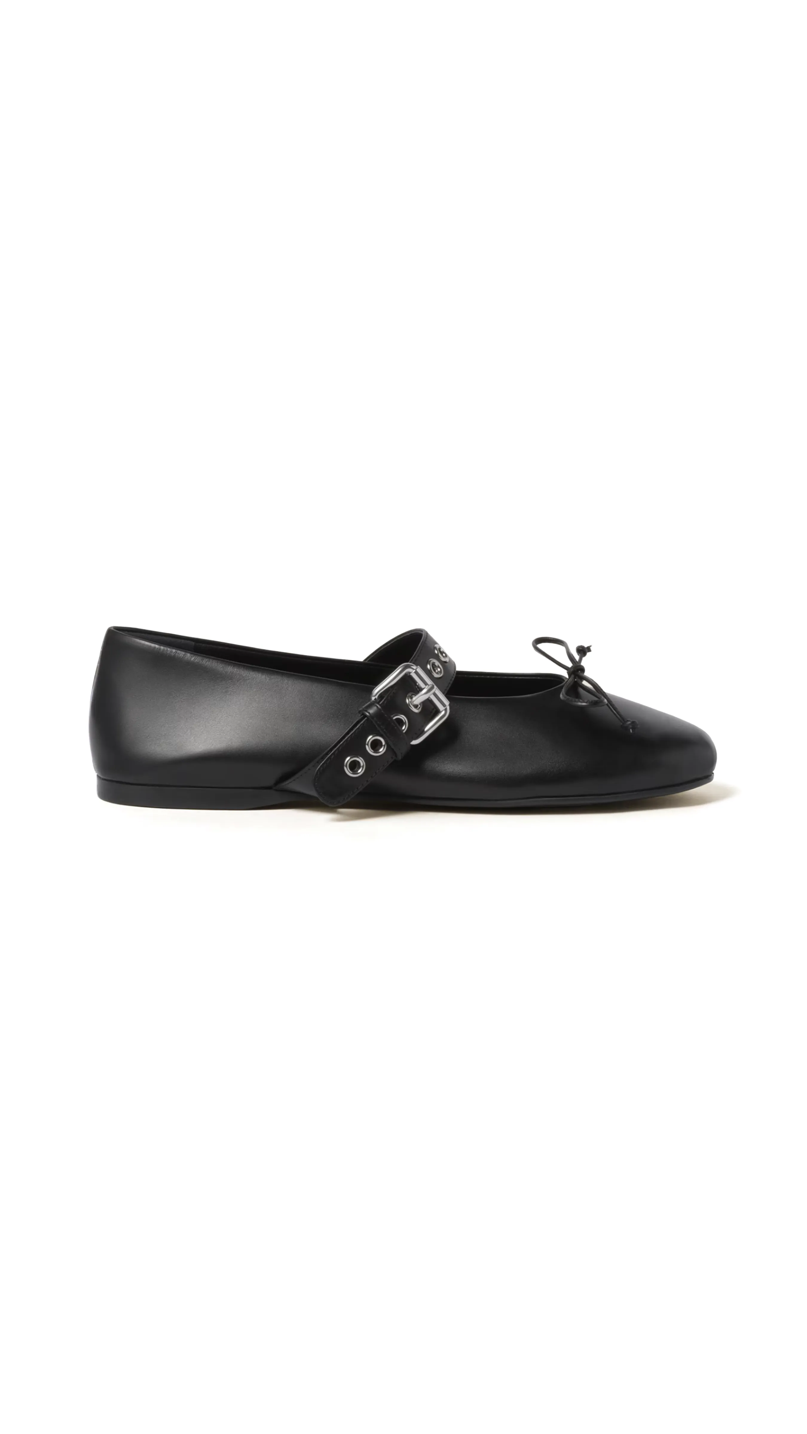 Leather Ballerinas - Black