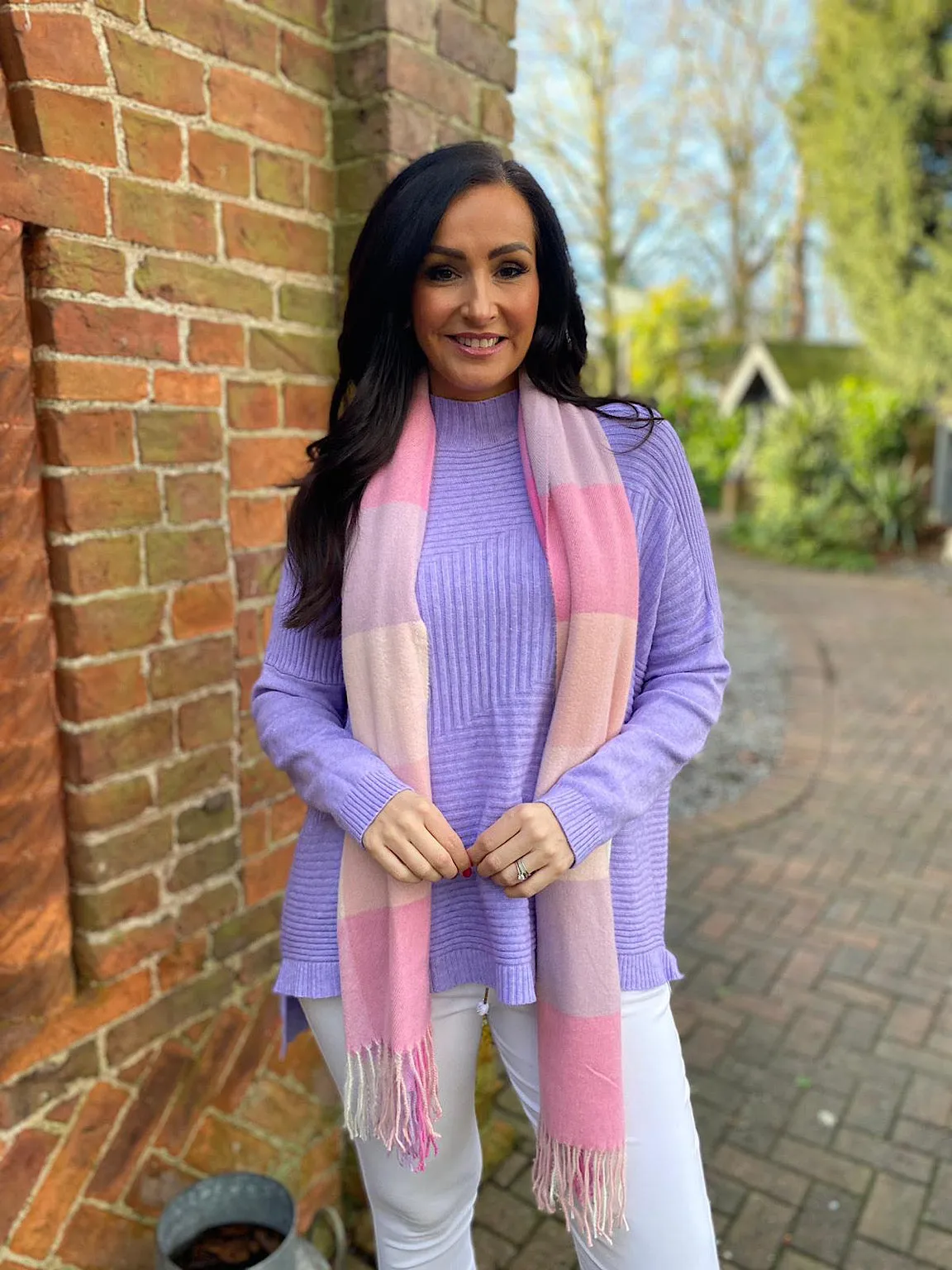 Lilac Ribbed Jumper Isha