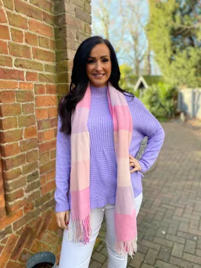 Lilac Ribbed Jumper Isha