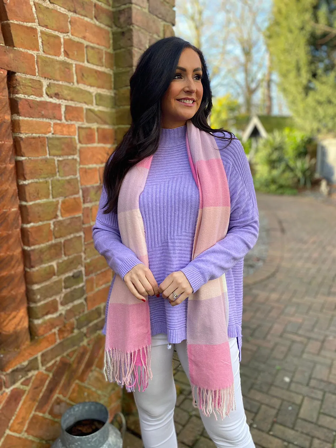 Lilac Ribbed Jumper Isha