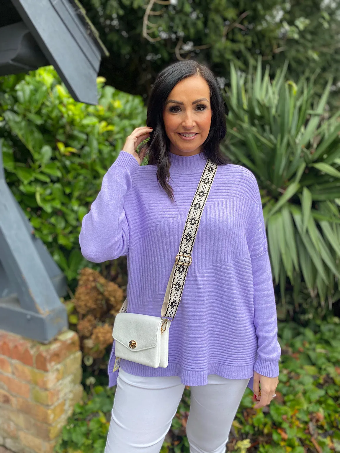 Lilac Ribbed Jumper Isha