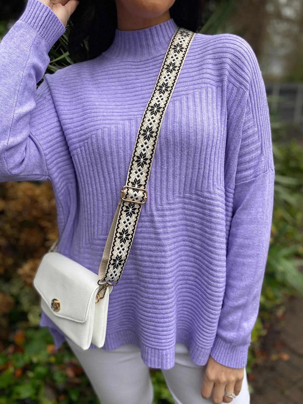 Lilac Ribbed Jumper Isha