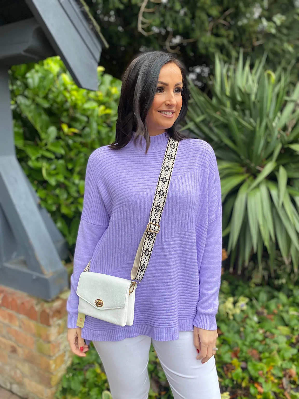 Lilac Ribbed Jumper Isha